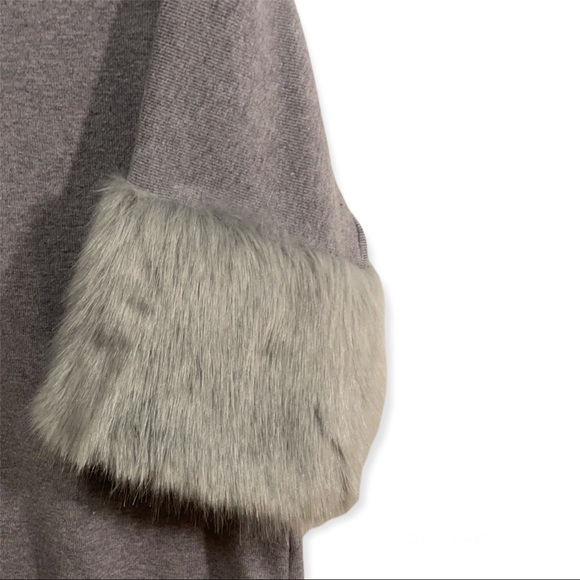 Parkhurst | Faux Fur Sleeve Sweater Dress | M - Picture 6 of 8